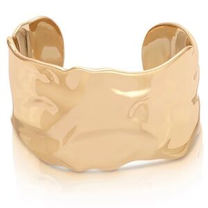 Ettika Shiny Gold Cuff Bracelet
